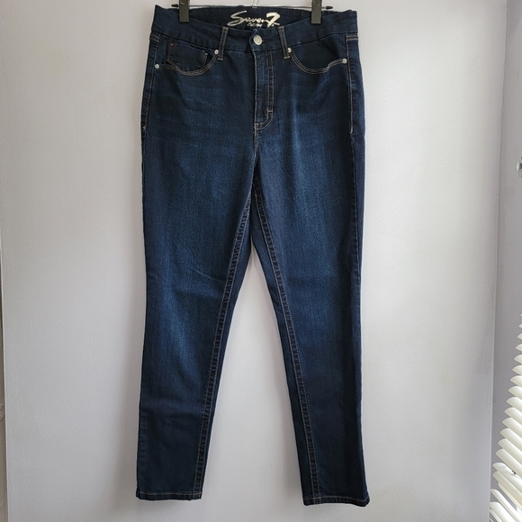 Seven 7 Tummyless High Rise Skinny Jeans Size 14 - Picture 1 of 7